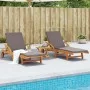 Sun loungers with cushions 2 pcs solid acacia wood 200x68x83 cm by vidaXL, Loungers - Ref: Foro24-3206373, Price: 481,73 €, D...