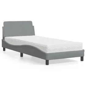 Bed with light gray fabric mattress 80x200 cm by vidaXL, Beds and slatted bases - Ref: Foro24-3208284, Price: 232,63 €, Disco...