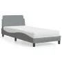 Bed with light gray fabric mattress 80x200 cm by vidaXL, Beds and slatted bases - Ref: Foro24-3208284, Price: 232,63 €, Disco...