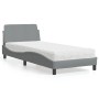 Cama con colchón tela gris claro 80x200 cm de vidaXL, Camas y somieres - Ref: Foro24-3208284, Precio: 248,33 €, Descuento: %