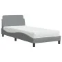 Bed with light gray fabric mattress 80x200 cm by vidaXL, Beds and slatted bases - Ref: Foro24-3208284, Price: 232,63 €, Disco...