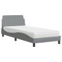 Cama con colchón tela gris claro 80x200 cm de vidaXL, Camas y somieres - Ref: Foro24-3208284, Precio: 248,33 €, Descuento: %