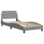 Bed with light gray fabric mattress 80x200 cm by vidaXL, Beds and slatted bases - Ref: Foro24-3208284, Price: 232,63 €, Disco...