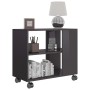 Mesa auxiliar madera contrachapada gris brillante 70x35x55 cm de vidaXL, Mesas auxiliares - Ref: Foro24-802128, Precio: 45,58...