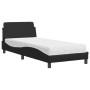 Cama con colchón cuero sintético negro 90x190 cm de vidaXL, Camas y somieres - Ref: Foro24-3208317, Precio: 233,37 €, Descuen...
