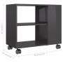 Mesa auxiliar madera contrachapada gris brillante 70x35x55 cm de vidaXL, Mesas auxiliares - Ref: Foro24-802128, Precio: 45,58...