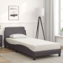 Cama con colchón cuero sintético gris 90x190 cm de vidaXL, Camas y somieres - Ref: Foro24-3208320, Precio: 235,31 €, Descuent...