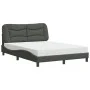 Cama con colchón tela gris oscuro 120x200 cm de vidaXL, Camas y somieres - Ref: Foro24-3208521, Precio: 357,56 €, Descuento: %