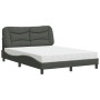 Cama con colchón tela gris oscuro 120x200 cm de vidaXL, Camas y somieres - Ref: Foro24-3208521, Precio: 363,04 €, Descuento: %