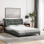 Cama con colchón tela gris oscuro 140x190 cm de vidaXL, Camas y somieres - Ref: Foro24-3208528, Precio: 419,11 €, Descuento: %