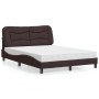 Cama con colchón tela marrón oscuro 120x200 cm de vidaXL, Camas y somieres - Ref: Foro24-3208523, Precio: 368,32 €, Descuento: %