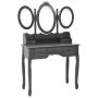 Tocador con taburete y espejo triple plegable gris de vidaXL, Tocadores para dormitorios - Ref: Foro24-289329, Precio: 212,86...