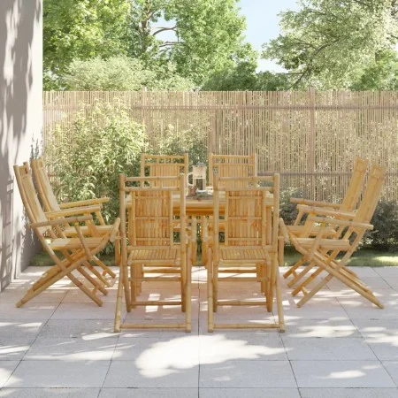 Sillas de jardín plegables 8 unidades bambú 53x66x99 cm de vidaXL, Sillas de jardín - Ref: Foro24-3278516, Precio: 685,99 €, ...