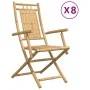 Sillas de jardín plegables 8 unidades bambú 53x66x99 cm de vidaXL, Sillas de jardín - Ref: Foro24-3278516, Precio: 685,99 €, ...
