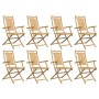 Sillas de jardín plegables 8 unidades bambú 53x66x99 cm de vidaXL, Sillas de jardín - Ref: Foro24-3278516, Precio: 698,12 €, ...