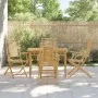 Sillas de jardín plegables 4 unidades bambú 53x66x99 cm de vidaXL, Sillas de jardín - Ref: Foro24-3278514, Precio: 323,90 €, ...