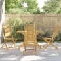 Juego de comedor de jardín 5 piezas bambú de vidaXL, Conjuntos de jardín - Ref: Foro24-3278528, Precio: 355,43 €, Descuento: %