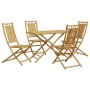 Juego de comedor de jardín 5 piezas bambú de vidaXL, Conjuntos de jardín - Ref: Foro24-3278528, Precio: 355,43 €, Descuento: %