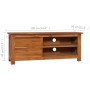 Mueble para TV madera maciza de teca 100x30x40 cm de vidaXL, Muebles TV - Ref: Foro24-289081, Precio: 164,46 €, Descuento: %