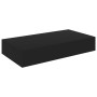 Estante flotante de pared con cajón negro 48x25x8 cm de vidaXL, Estantes y estanterías - Ref: Foro24-288205, Precio: 44,03 €,...