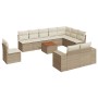 Set de sofás de jardín 11pzas con cojines ratán sintético beige en Conjuntos de jardín | Comprar online en Foru.es