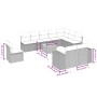 Set de sofás de jardín 11pzas con cojines ratán sintético beige en Conjuntos de jardín | Comprar online en Foru.es