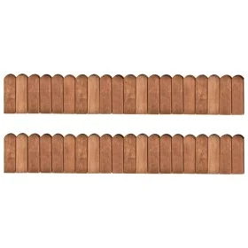 Rollos de borde de jardín 2 uds madera pino impregnada 120 cm de vidaXL, Ribetes y bordes para jardín - Ref: Foro24-3053644, ...