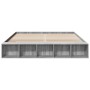 Estructura de cama madera de ingeniería gris Sonoma 200x200 cm de vidaXL, Camas y somieres - Ref: Foro24-3280543, Precio: 161...