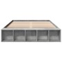 Estructura de cama madera de ingeniería gris hormigón 140x200cm de vidaXL, Camas y somieres - Ref: Foro24-3280569, Precio: 16...
