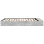 Estructura de cama madera de ingeniería gris hormigón 140x200cm de vidaXL, Camas y somieres - Ref: Foro24-3280569, Precio: 16...