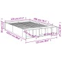 Estructura de cama madera de ingeniería negra 120x200 cm de vidaXL, Camas y somieres - Ref: Foro24-3280574, Precio: 156,68 €,...