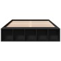 Estructura de cama madera de ingeniería negra 135x190 cm de vidaXL, Camas y somieres - Ref: Foro24-3280588, Precio: 154,57 €,...