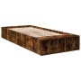 Estructura de cama madera de ingeniería roble humo 100x200 cm de vidaXL, Camas y somieres - Ref: Foro24-3280605, Precio: 108,...