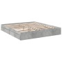 Cama con cajones madera ingeniería gris hormigón 200x200 cm de vidaXL, Camas y somieres - Ref: Foro24-3280632, Precio: 184,31...
