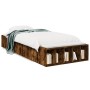 Estructura de cama madera de ingeniería roble humo 75x190 cm de vidaXL, Camas y somieres - Ref: Foro24-3280626, Precio: 100,3...