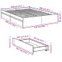 Cama con cajones madera de ingeniería marrón roble 120x200 cm de vidaXL, Camas y somieres - Ref: Foro24-3280670, Precio: 173,...