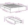 Sonoma oak engineered wood bed with drawers 120x200 cm by vidaXL, Beds and slatted bases - Ref: Foro24-3280666, Price: 165,95...