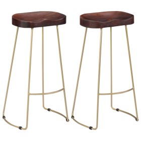 Taburetes de cocina gavin 2 unidades madera maciza de mango de vidaXL, Taburetes de cocina - Ref: Foro24-247835, Precio: 138,...