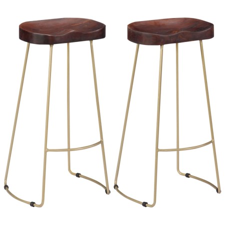 Taburetes de cocina gavin 2 unidades madera maciza de mango de vidaXL, Taburetes de cocina - Ref: Foro24-247835, Precio: 138,...