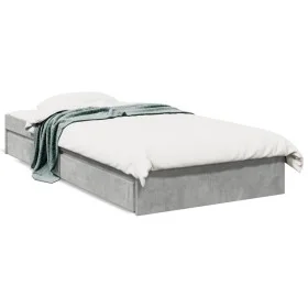 Cama con cajones madera ingeniería gris hormigón 90x190 cm de vidaXL, Camas y somieres - Ref: Foro24-3280709, Precio: 134,10 ...