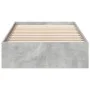 Concrete gray engineered wood bed with drawers 90x190 cm by vidaXL, Beds and slatted bases - Ref: Foro24-3280709, Price: 134,...