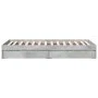 Concrete gray engineered wood bed with drawers 90x190 cm by vidaXL, Beds and slatted bases - Ref: Foro24-3280709, Price: 134,...