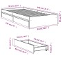Cama con cajones madera ingeniería gris hormigón 90x190 cm de vidaXL, Camas y somieres - Ref: Foro24-3280709, Precio: 135,81 ...