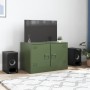 Mueble para TV de acero verde oliva 67x39x44 cm de vidaXL, Muebles TV - Ref: Foro24-841639, Precio: 61,71 €, Descuento: %
