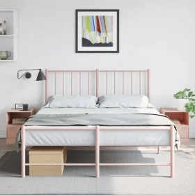 Mesitas de noche 2 unidades acero rosa 34,5x39x44 cm de vidaXL, Mesitas de noche - Ref: Foro24-841754, Precio: 81,05 €, Descu...