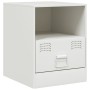 Mesita de noche acero blanco 34,5x39x44 cm de vidaXL, Mesitas de noche - Ref: Foro24-841761, Precio: 48,74 €, Descuento: %