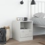 Mesita de noche acero blanco 34,5x39x44 cm de vidaXL, Mesitas de noche - Ref: Foro24-841761, Precio: 48,74 €, Descuento: %