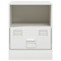 Mesita de noche acero blanco 34,5x39x44 cm de vidaXL, Mesitas de noche - Ref: Foro24-841761, Precio: 48,74 €, Descuento: %