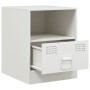 Mesita de noche acero blanco 34,5x39x44 cm de vidaXL, Mesitas de noche - Ref: Foro24-841761, Precio: 48,74 €, Descuento: %