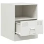 Nachttisch aus weißem Stahl, 34,5 x 39 x 44 cm von vidaXL, Nachttische - Ref: Foro24-841761, Preis: 48,29 €, Rabatt: %